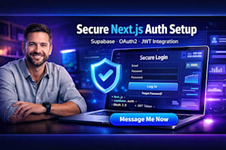 setup nextjs auth with supabase auth, oauth2 login and jwt auth