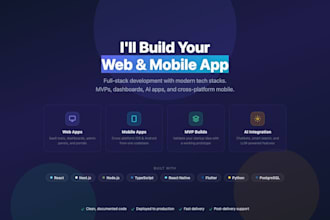 build your web app or mobile app