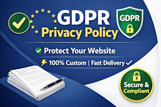 write a professional privacy policy gdpr compliant for your website