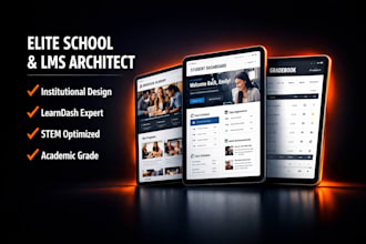 design school website, lms website and academic website, educational website