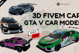 create game ready fivem gta v car model or vehicle mod exterior design car wrap