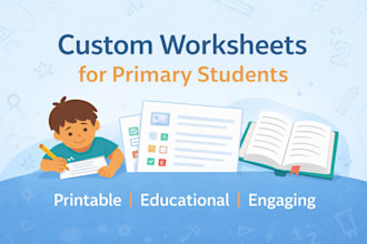 create custom worksheets for primary students