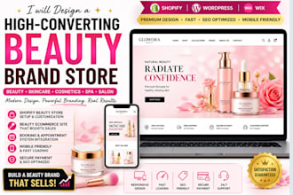 design beauty website, skincare website, shopify beauty store, beauty ecommerce