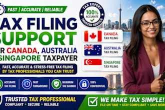 provide fast accurate tax filing support for canada australia singapor taxpayer