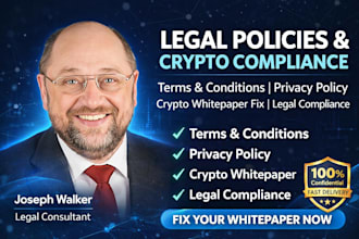draft term and condition privacy policy and fix crypto whitepaper for compliance