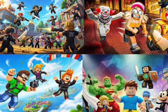 roblox art, roblox thumbnail, roblox gfx, roblox logo, youtube thumbnail design