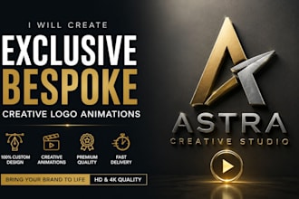 create exclusive bespoke creative logo bespoke animations
