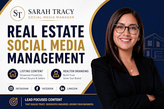 manage real estate social media for realtors and create lead focused content