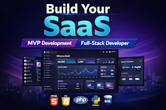 build your saas mvp or startup web app from scratch