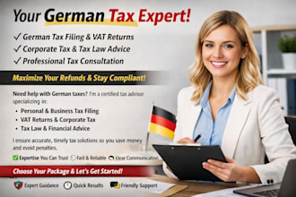 provide german tax filing, vat returns and tax advisor services
