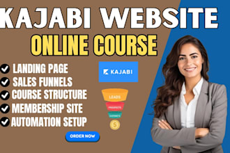 kajabi website design sales funnel expert online course landing page membership