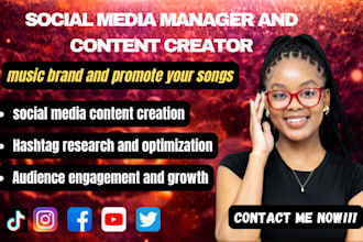 be your music artist, dj, or label social media manager to grow fans fast