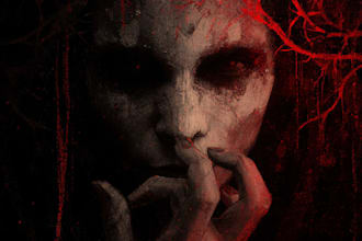 create anything dark art, horror, for merch and cover art