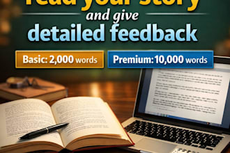 detailed feedback for your book and story