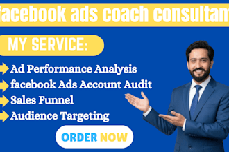 be your facebook ads coach specialist marketing consultant advertising mentor