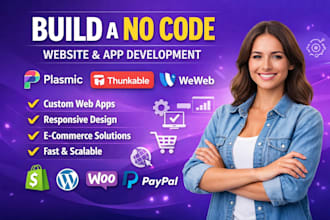 build no code website application development with plasmic thunkable weweb