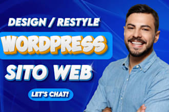create an italian website in wordpress, sito italiano professionale, sito web