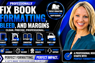 professionally fix book formatting, bleed, and margins