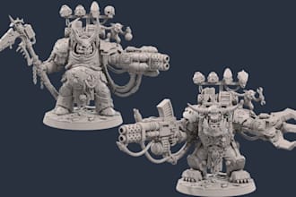 sculpt custom 3d miniature tabletop figurines dnd warhammer for 3d printing stl