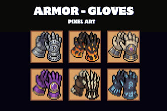 do custom 8bit 16bit pixel game assets sprites tilesets UI icons objects items