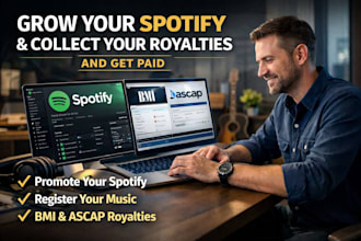 promote your spotify and register your music for royalties with bmi and ascap