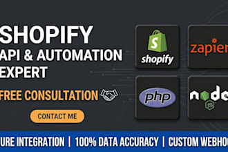 build a shopify API and inventory sync for shopify automation