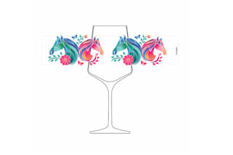 design colorful wineglass logo
