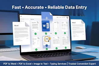 professionally convert PDF to word or retype documents fast