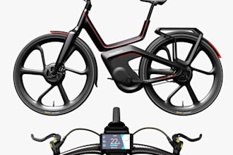 create professional 3d bike design and motorcycle concept model