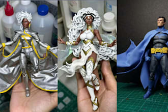 3d print and paint custom anime figure resin statue bust miniature tabletop stl