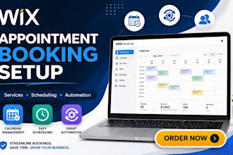 configure wix appointment booking service management landing page design