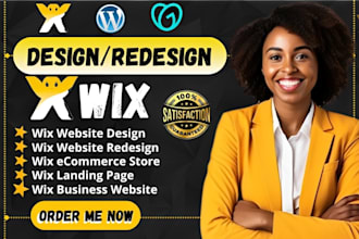 setup and manage wix website design, redesign business wix website