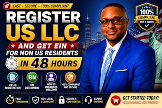register US llc and get ein for non US residents in 48 hours