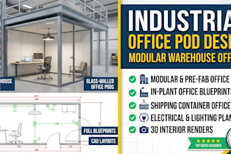 industrial office pod design modular in plant warehouse office plans