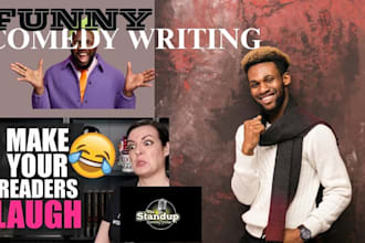 be your comedy writer, scripts, stand up, jokes and comedy speeches