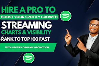 promote spotify music to top 100 spotify chart using organic spotify promotion