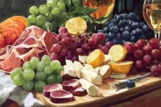 make a food pop art illustration