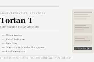 do data entry, minute writing, and virtual assistant tasks