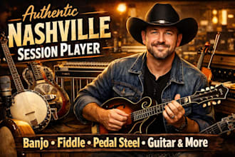 record acoustic guitar mandolin fiddle banjo dobro pedal steel ukulele piano