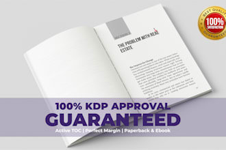 book formatting for amazon KDP print and ebook