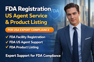 do fda registration, US agent service and product listing support