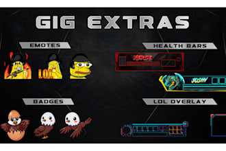design animated twitch stream overlay, twitch logo, panels