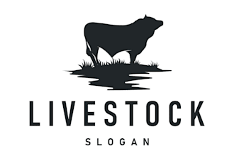 design a cattle, hunting and farm business logo