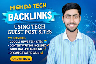 provide high da tech backlinks using tech guest post sites