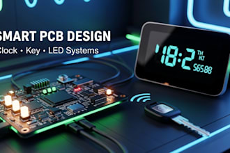 design pcb for smart clock, key system and led lighting