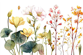 draw beautiful botanical and floral illustration