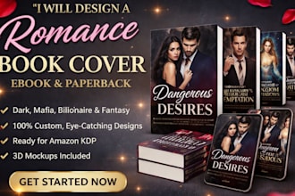 design premium dark gothic romance book cover, dark romance book cover design