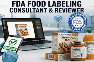 be your fda food labeling compliance consultant and reviewer