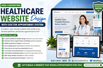 design healthcare website doctor appointment scheduling system clinic website