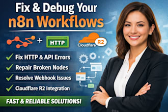fix debug n8n workflow errors hhtp request bugs, broken nodes cloudflare r2